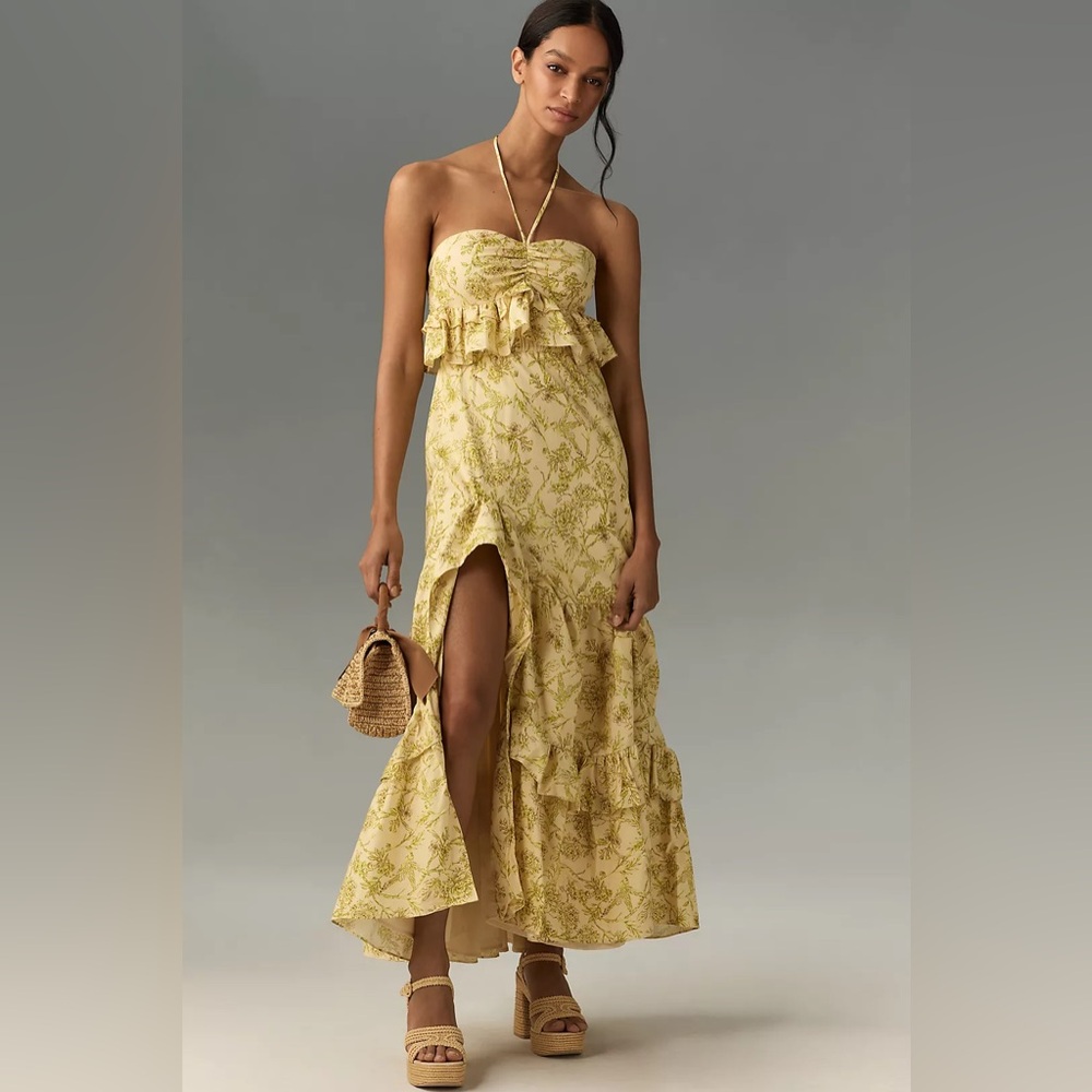 Hutch Yellow Floral Maxi Dress